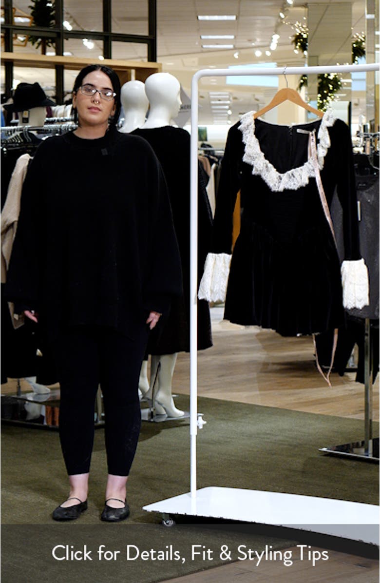 Czarina Lace Trim Ruffle Minidress, sales video thumbnail