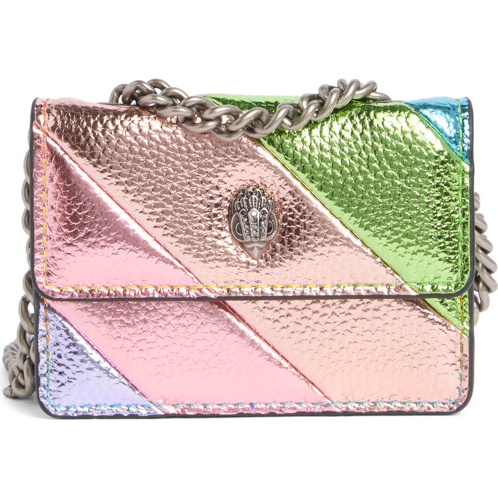 Kurt Geiger London Micro Kensington Faux Leather Crossbody Bag In Neutral