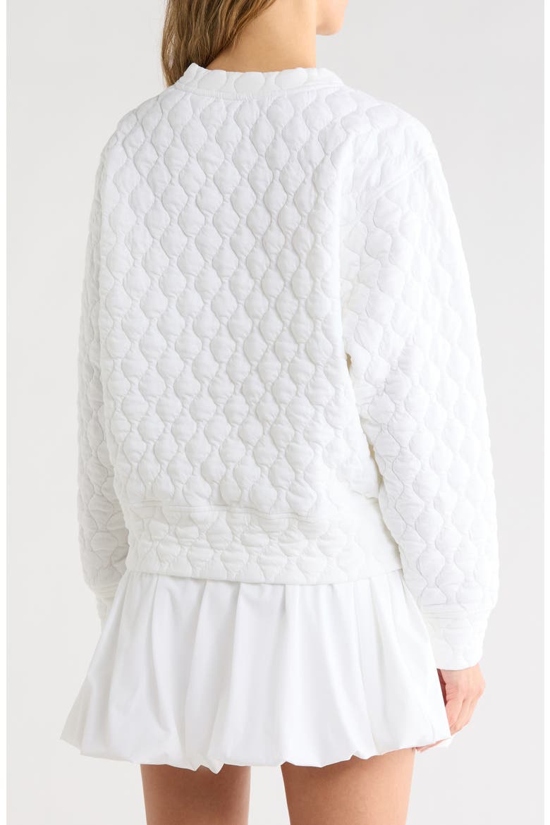 Retreat Quilted Crewneck Sweatshirt, Alternate, color, WHITE