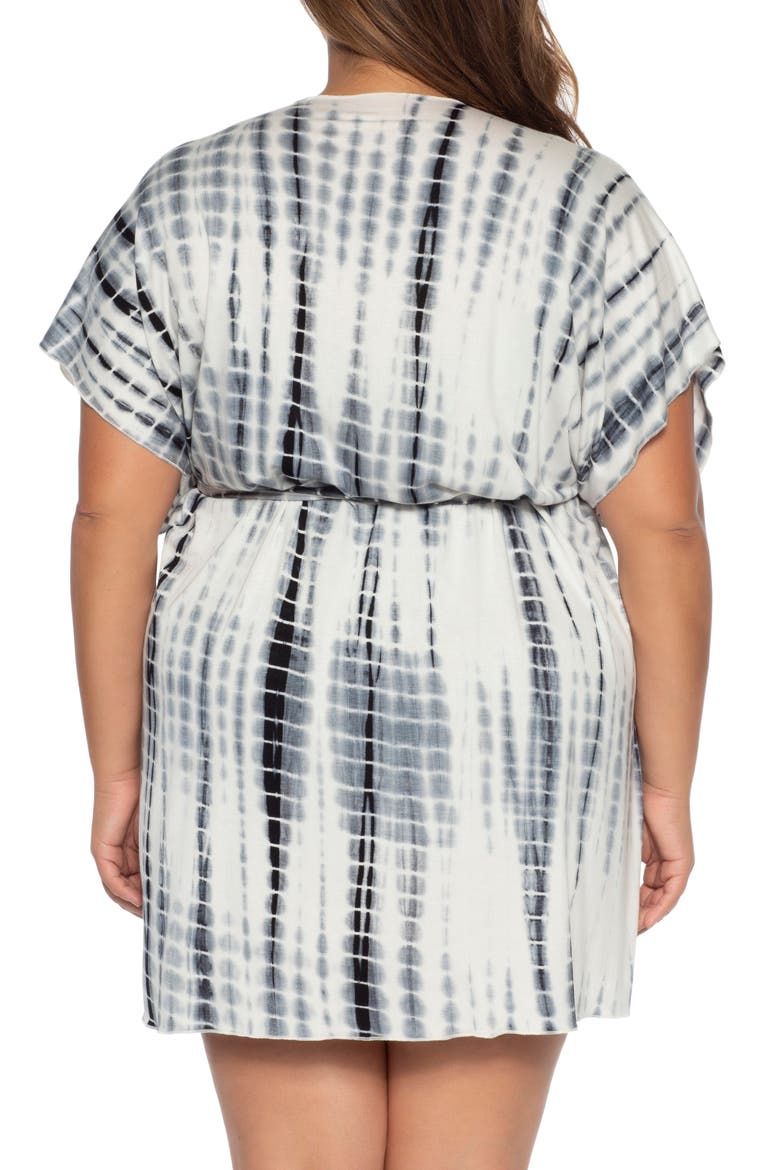 Tide Pool Cover-Up Dress, Alternate, color, BLACK