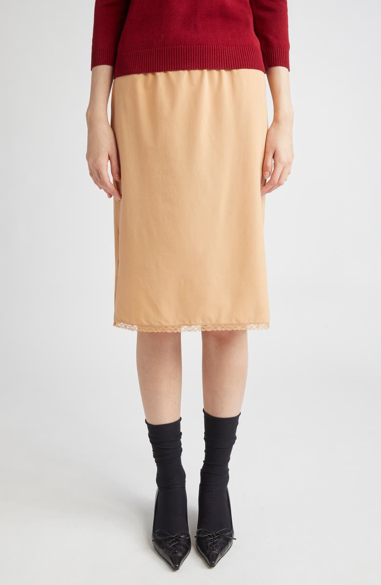 Shushu/Tong Lace Trim Midi Skirt, Main, color,