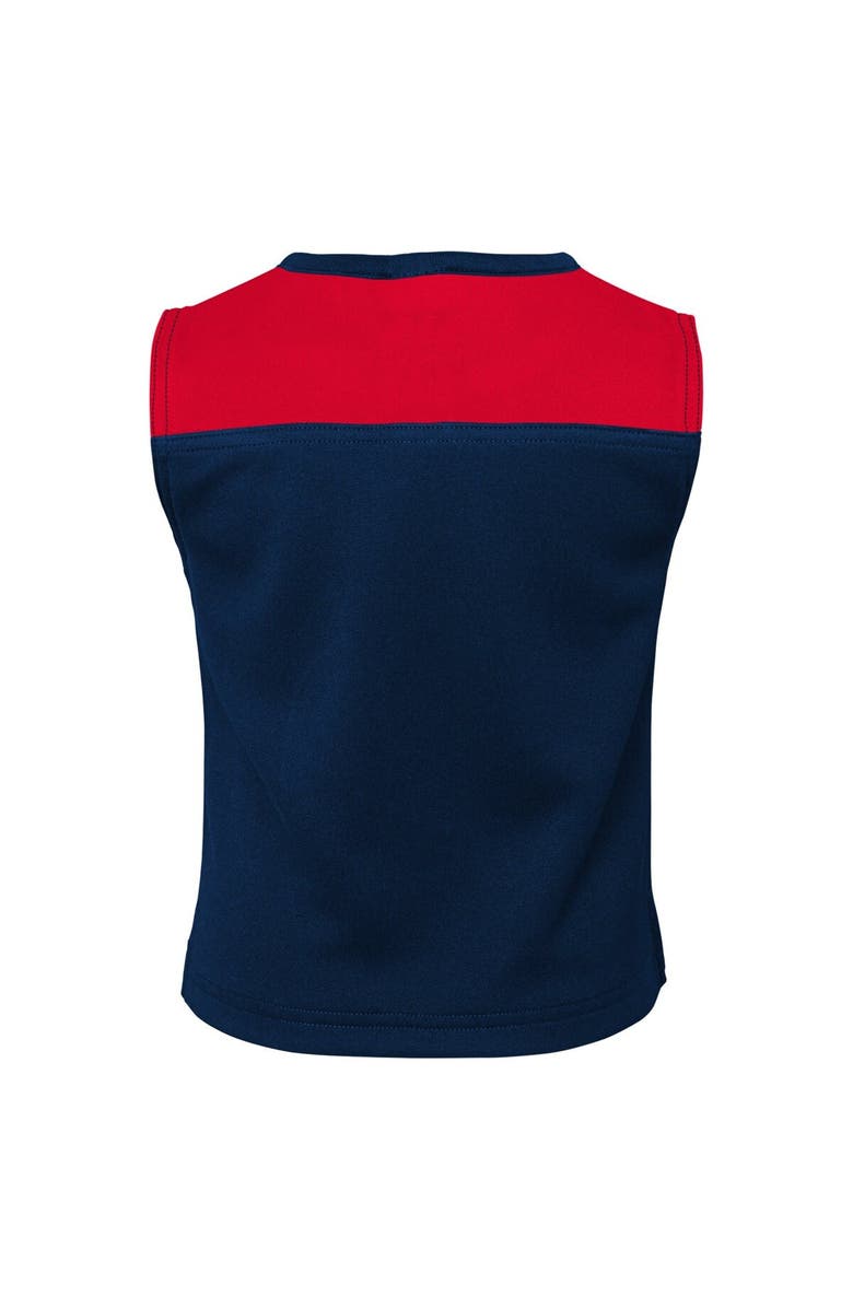 Outerstuff Girls Youth Navy New England Patriots Spirit Two-Piece Cheerleader Set, Alternate, color, Navy