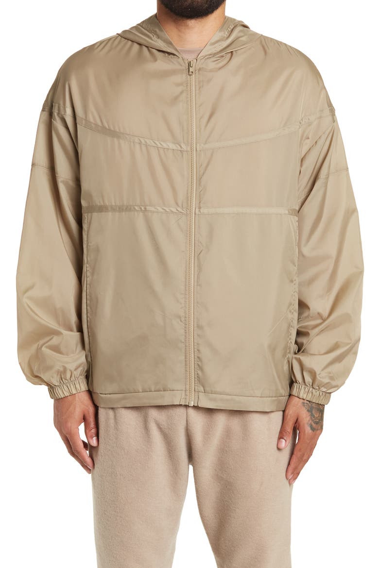 BELLA PLUS CANVAS Full Zip Windbreaker Jacket, Alternate, color, DRIFTWOOD