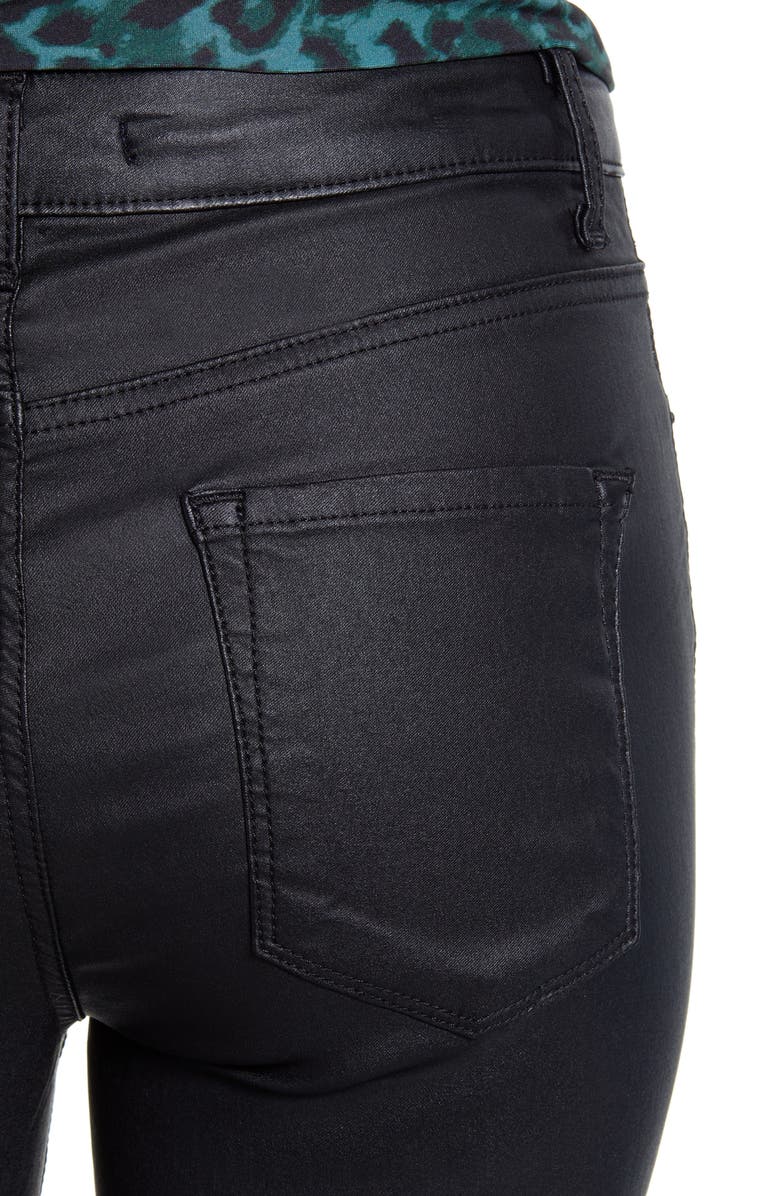 STS Blue Ellie Coated High Waist Ankle Skinny Jeans, Alternate, color, Black