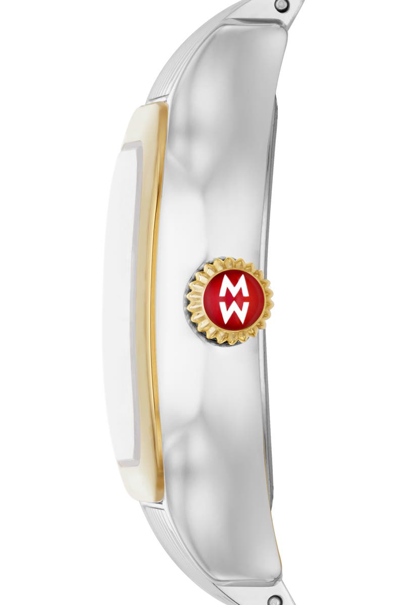 MICHELE Meggie Diamond Dial Watch Head Gift Set, 29mm, Alternate, color, Two Tone / White