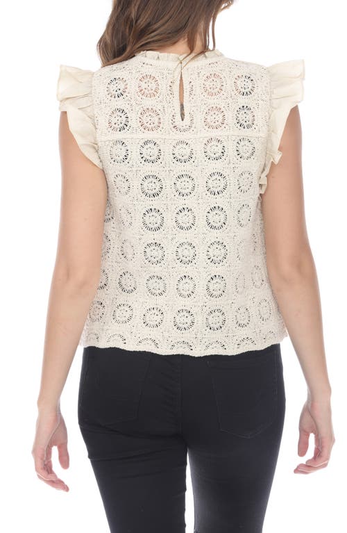 RAIN AND ROSE RAIN AND ROSE OPENWORK COTTON TOP 