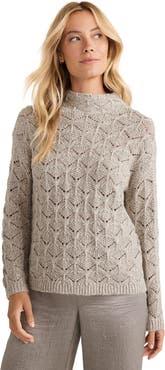 Haven Well Within Lurex Blend Pointelle Crewneck Sweater