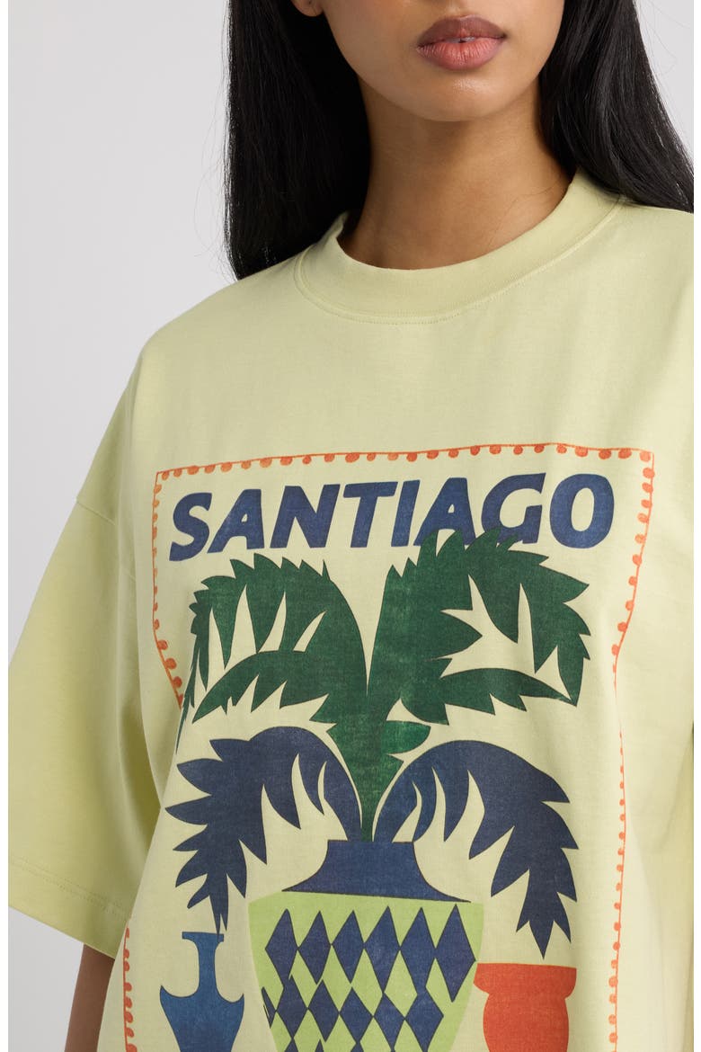 Santiago Oversize Graphic T-Shirt, Alternate, color, LGREEN
