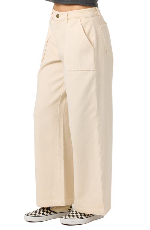 O'neill Chandler Wide Leg Carpenter Pants In Neutral