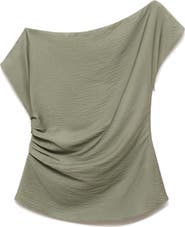 MANGO Asymmetric One-Shoulder Top
