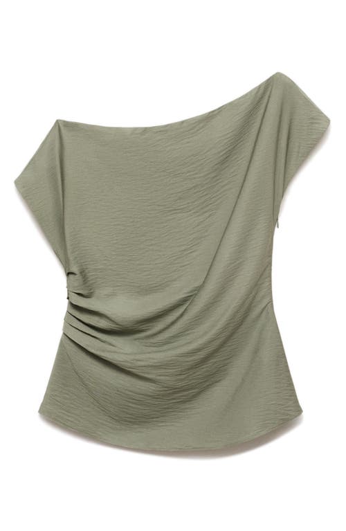 Mango Asymmetric One-shoulder Top In White