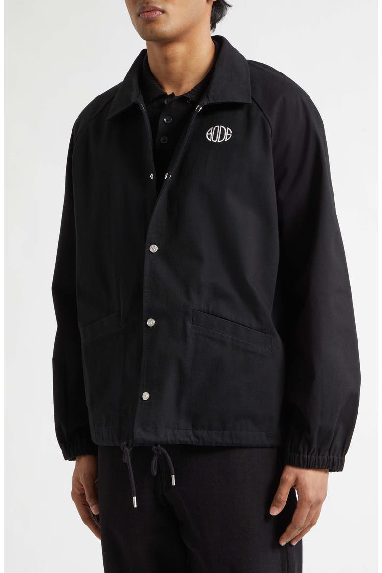 Twill Track Jacket, Alternate, color, BLACK