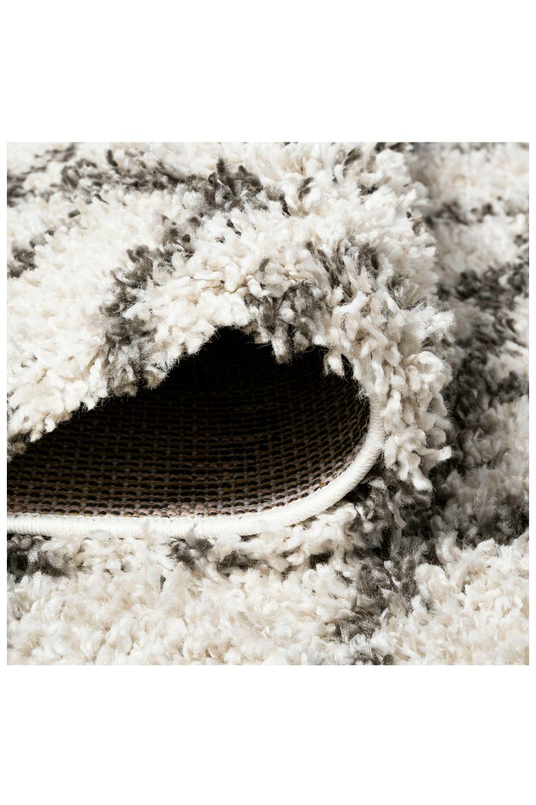 Algaida Moroccan Diamond Shag Area Rug, Alternate, color, Beige/Dark Gray