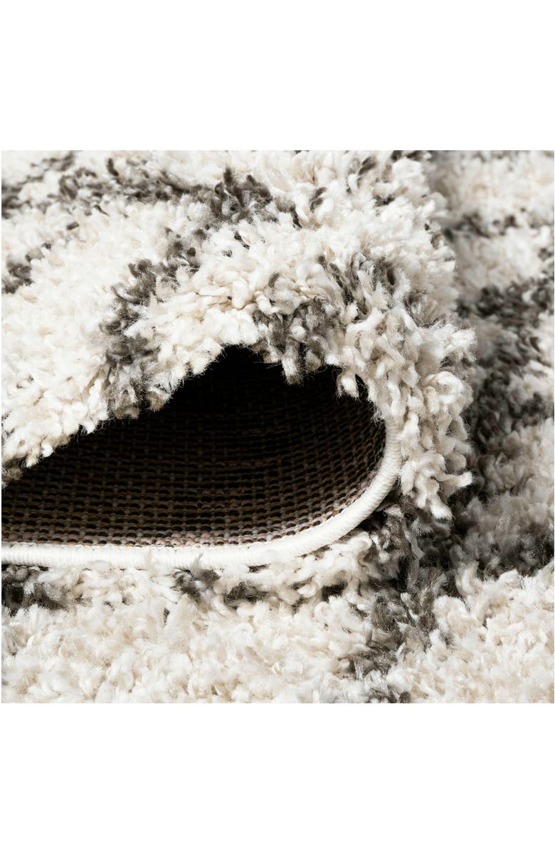 JONATHAN Y Algaida Moroccan Diamond Shag Area Rug, Alternate, color, Beige/Dark Gray