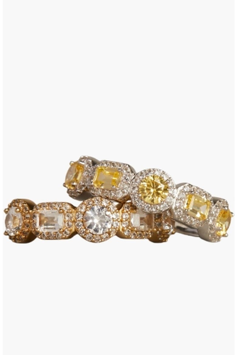 White Sapphire Edwardian Ring, Alternate, color, Yellow