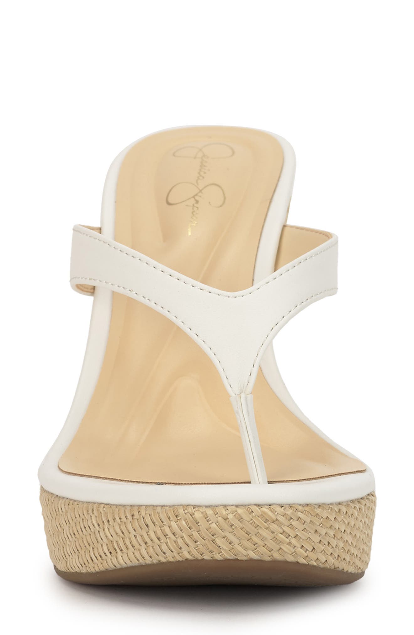 Jyseta Platform Wedge Flip Flop, Alternate, color, WHITE 03
