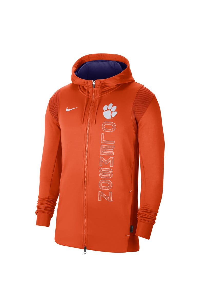 Nike Men's Nike Orange Clemson Tigers 2021 Sideline Performance Full-Zip Hoodie, Alternate, color, Orange