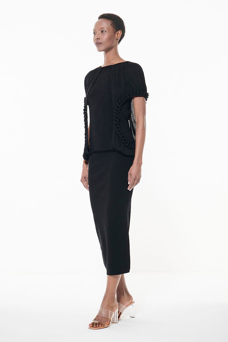Knit Pencil Skirt, Alternate, color, Black