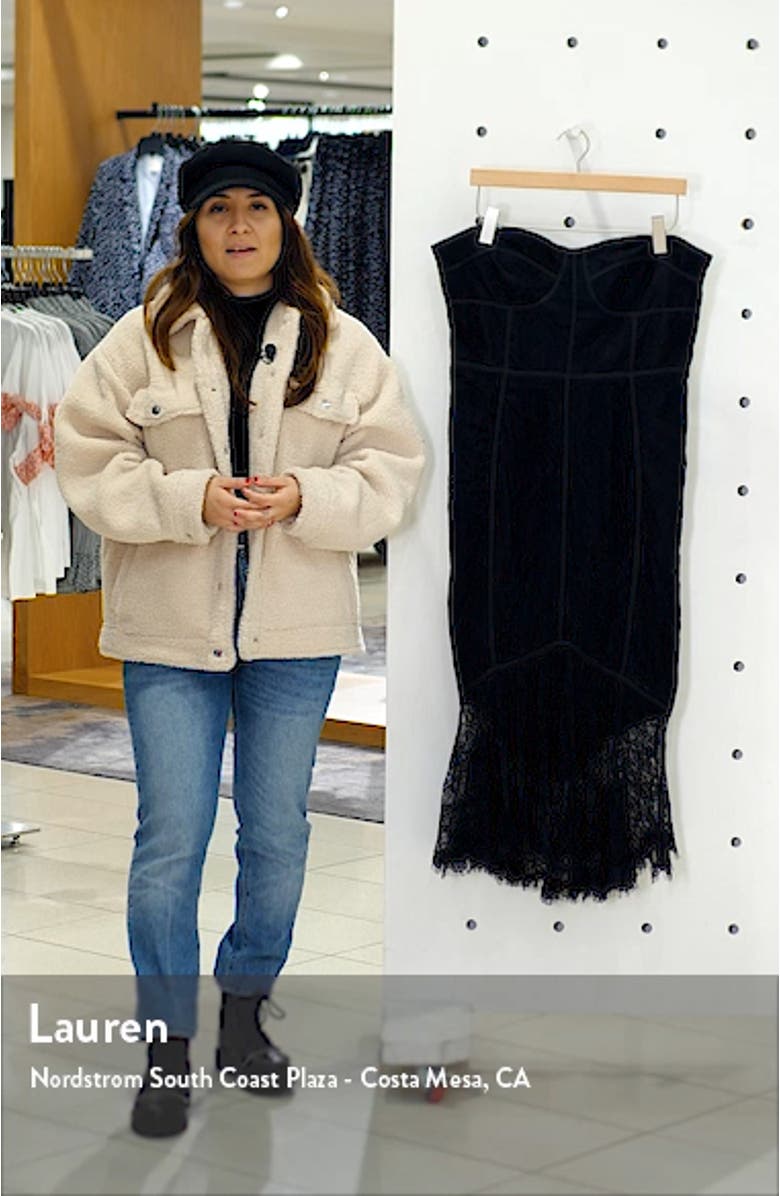 So Seductive Ruffle Hem Lace Body-Con Dress, sales video thumbnail