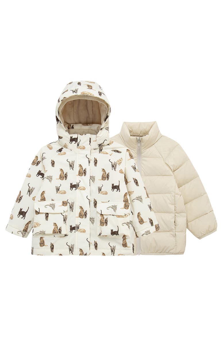 Milkbarn Three in One Jacket, Main, color, Cat