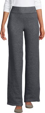 Lands' End Serious Sweats High Rise Fleece Lined Straight Leg Pants