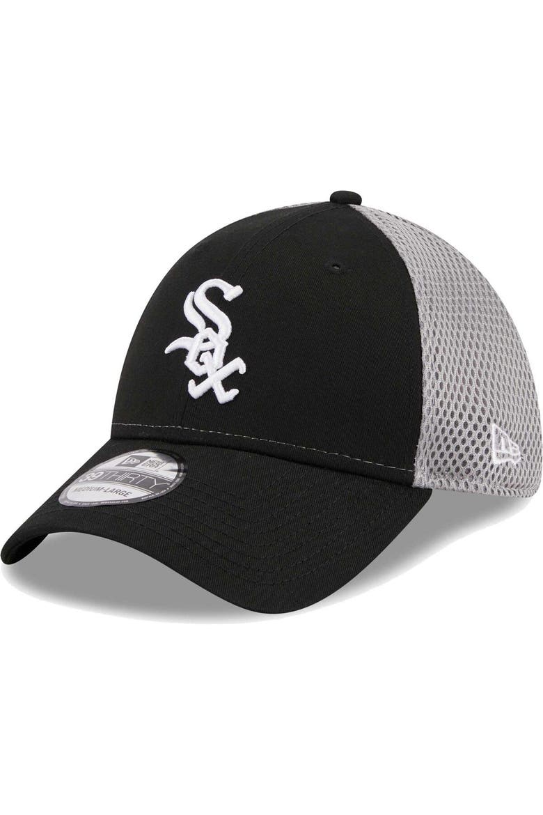 Men's New Era Black Chicago White Sox Team Neo 39THIRTY Flex Hat, Main, color, Black