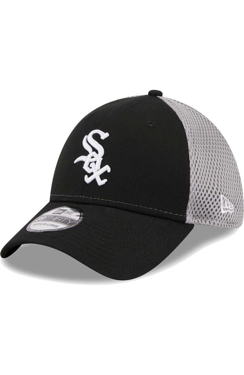 New Era Men's New Era Black Chicago White Sox Team Neo 39THIRTY Flex Hat, Main, color, Black
