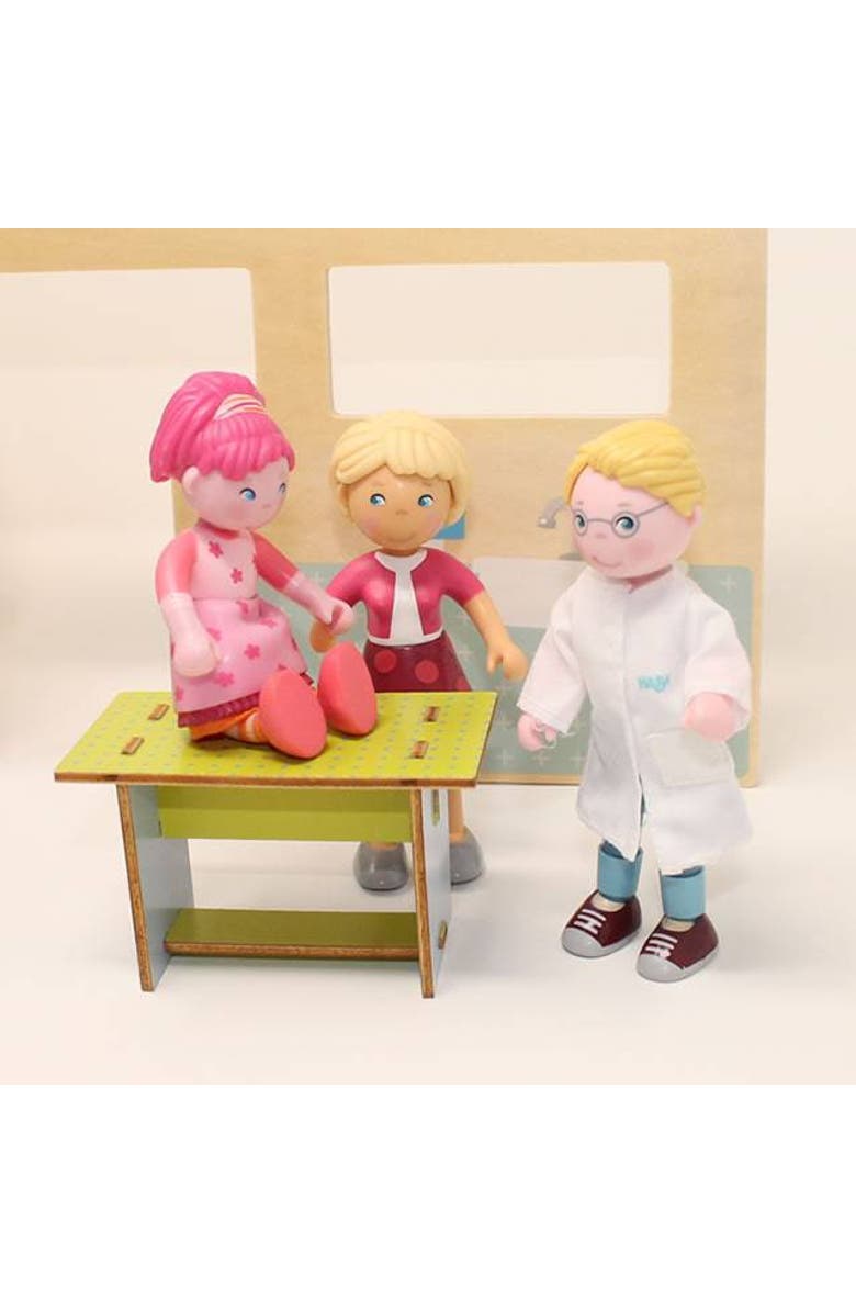 HABA Little Friends Veterinarian Andreas 4.5" Dollhouse Toy Figure with Removable Lab Coat, Alternate, color, Multi