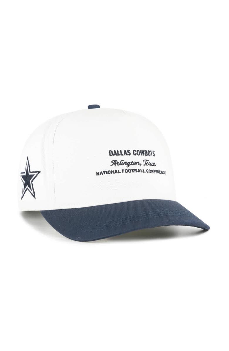 '47 Men's '47 White/Navy Dallas Cowboys Contemporary Two-Tone Hitch Adjustable Hat, Main, color, White