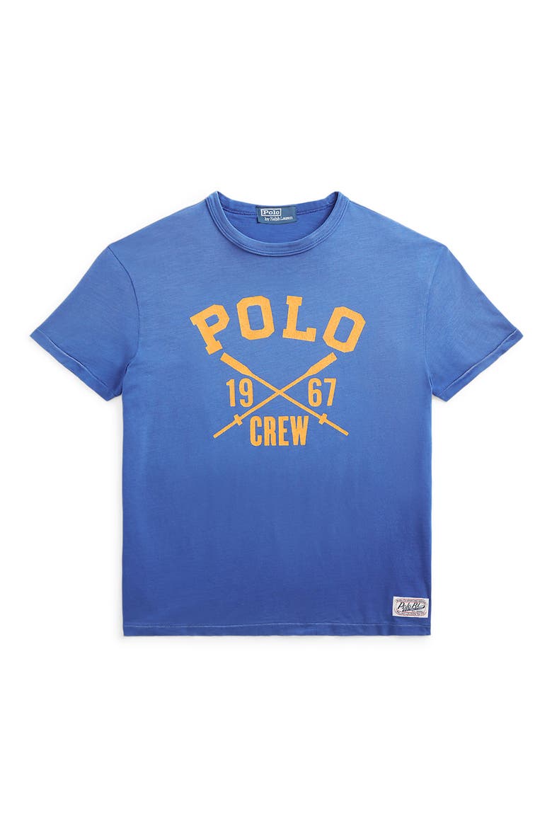 Classic Fit Logo Slub Jersey Graphic Tee, Alternate, color, SISTINE BLUE