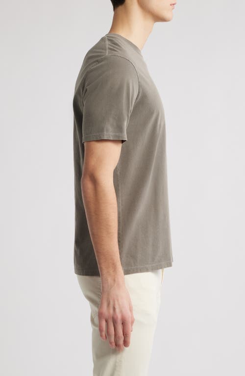 Frame Short Sleeve Light Cotton Tee Smoky Mocha In Dark Sage