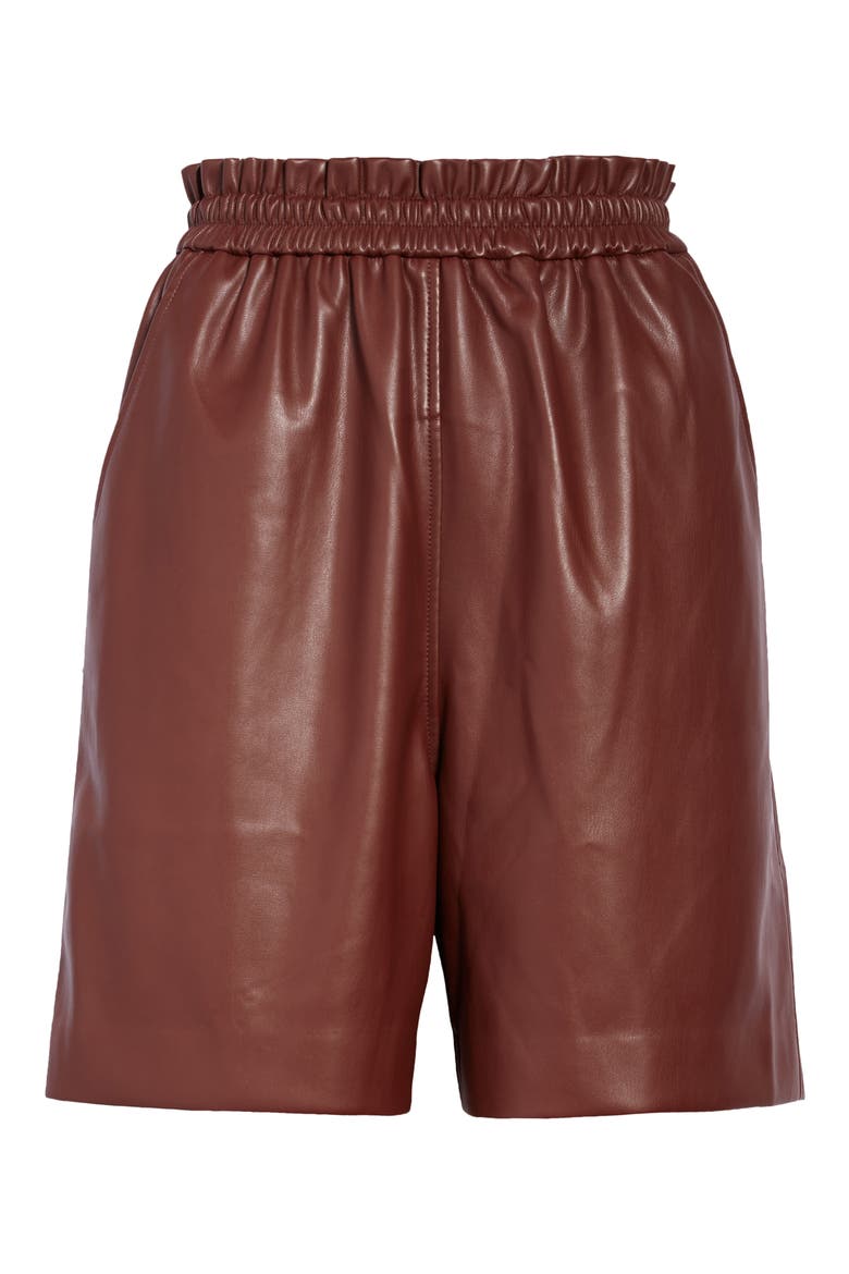 Pantas Faux Leather Walking Shorts, Main, color, BORDEAUX