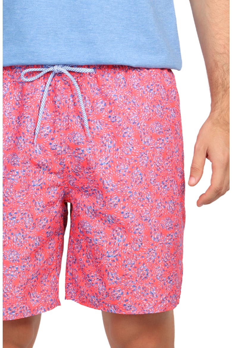Abstract Swim Shorts, Alternate, color, SALMON
