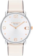 COACH Elliot Leather Strap Watch, 36mm
