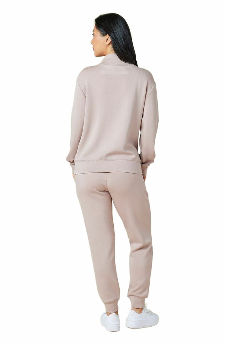 Softies Athleisure DreamTech 1/4 Zip Jogger Set, Alternate, color, Coco