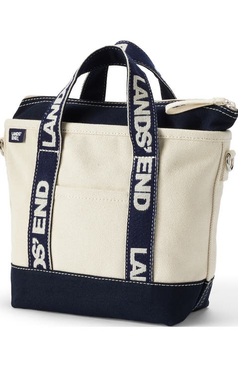Zip Top Canvas Tote Bag