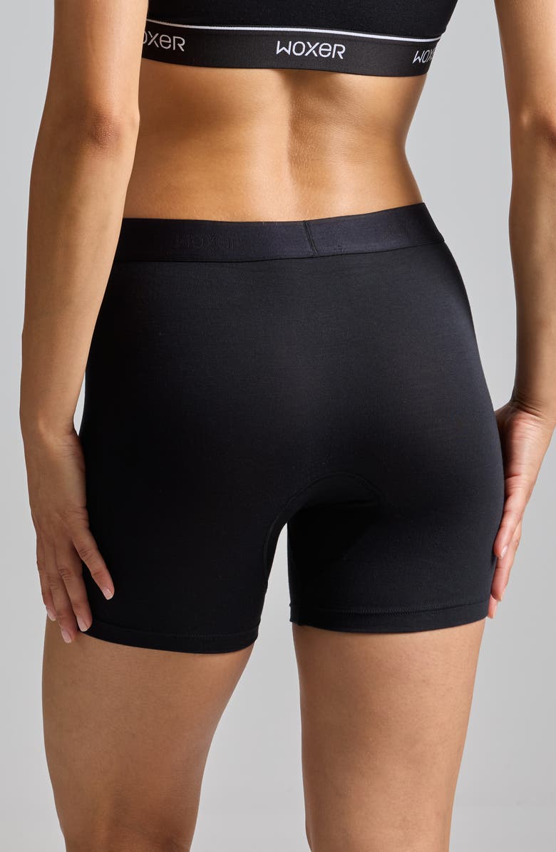 Woxer Baller Pad Liner Ultra-Soft 5-Inch Boxer Briefs, Alternate, color, Black 2.0