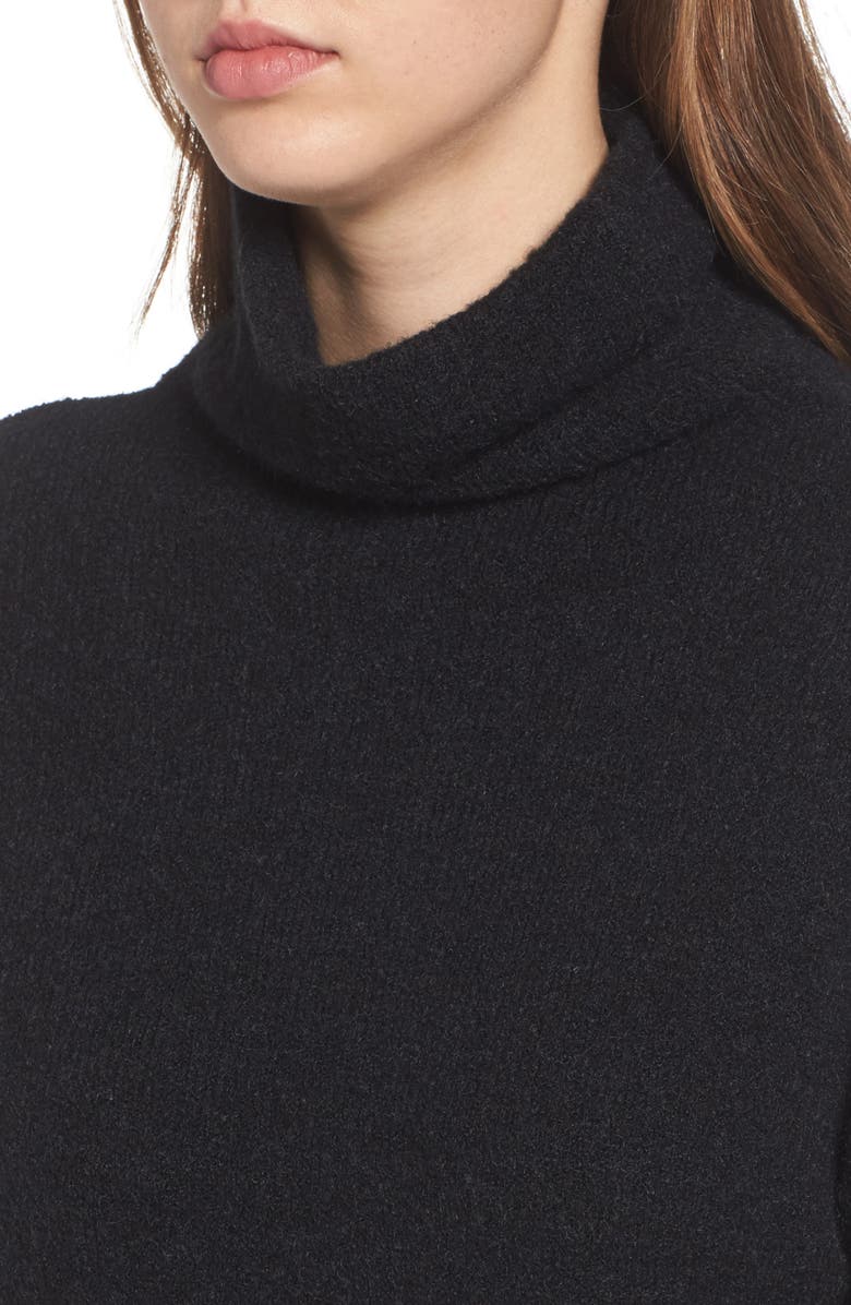BP. Bouclé Turtleneck Tunic Sweater, Alternate, color,