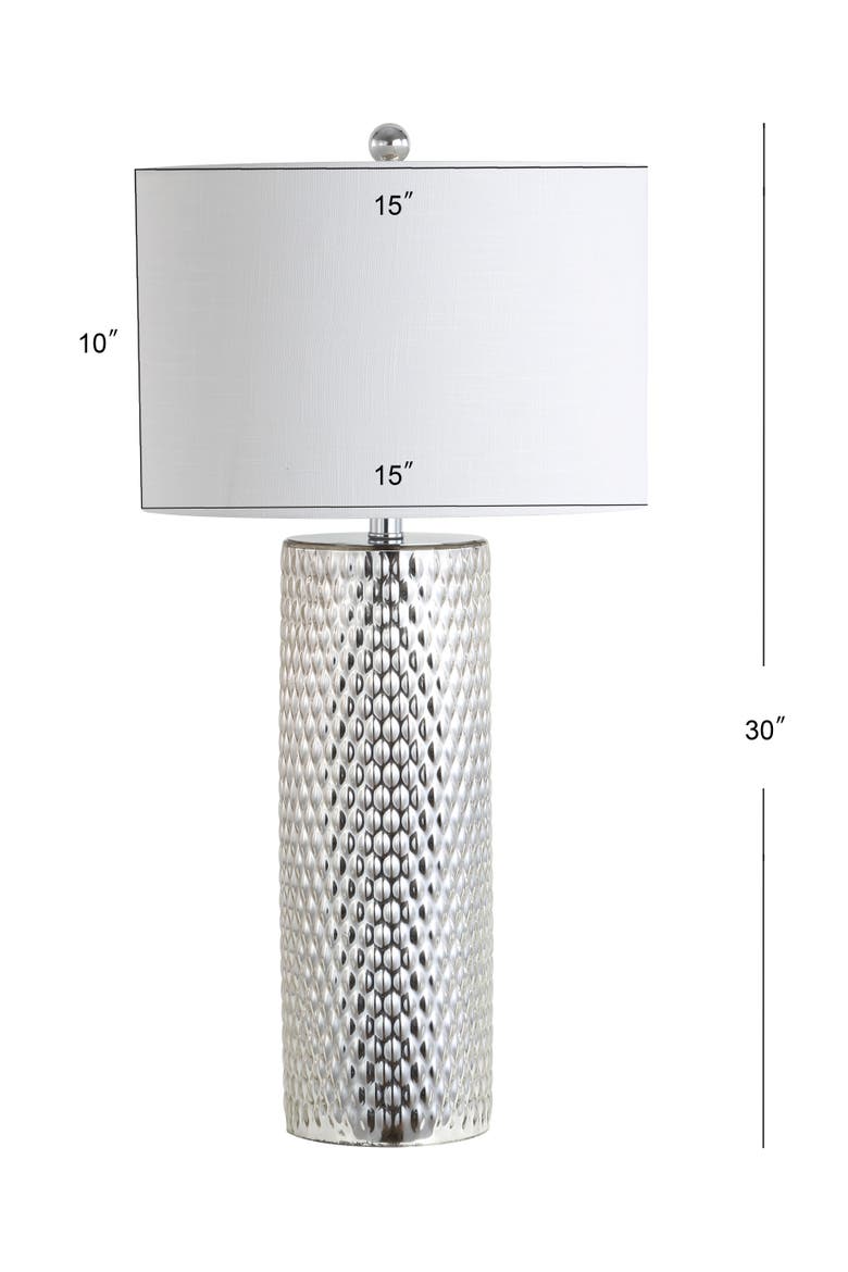 Isabella 30" Glass LED Table Lamp, Silver, Alternate, color, Silver
