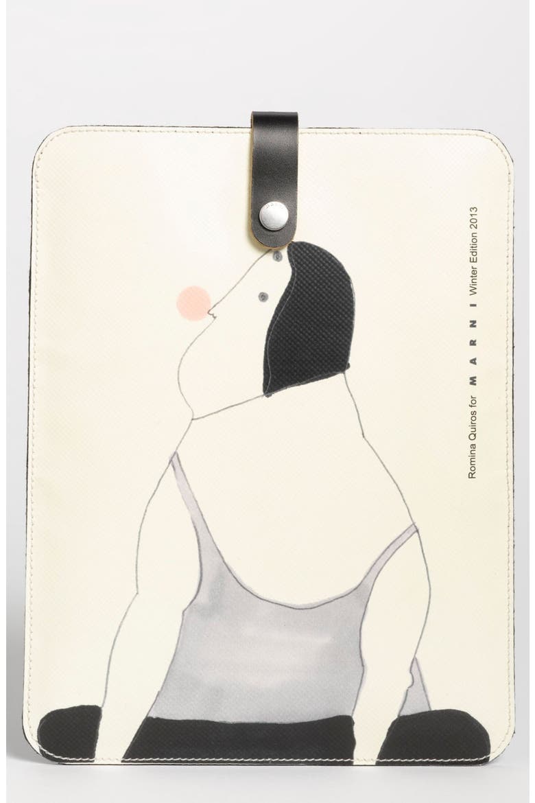 'Romina Quirós Bubble Gum' iPad Sleeve, Main, color, ALABASTER
