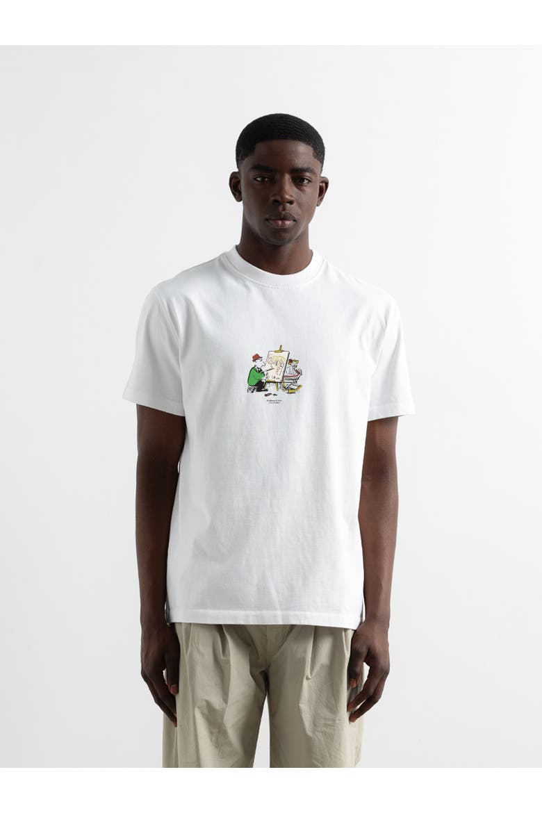 Avant Garde Printed T-Shirt, Main, color, Plain White
