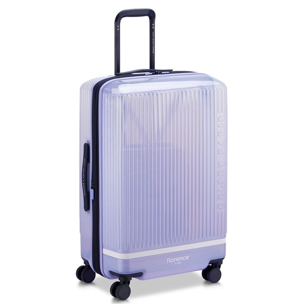 Florence by Mills Gotta Glow Expandable 24" Medium Spinner, Alternate, color, Translucent Purple