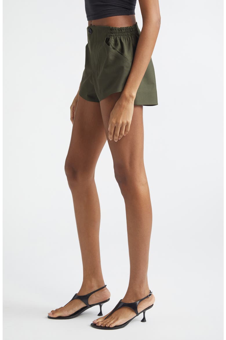 Technical Tailored Wool Blend Shorts, Alternate, color, GREEN KHAKI GREEN