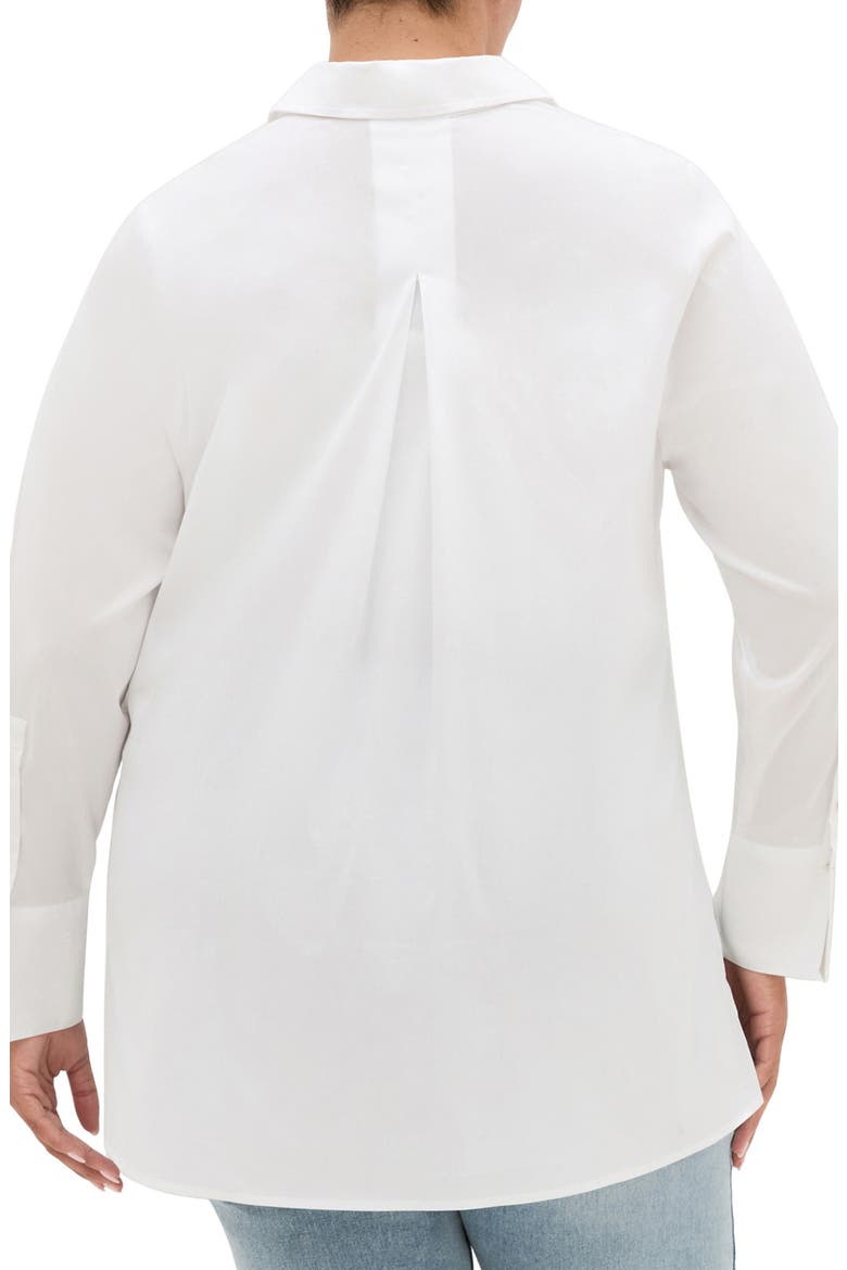 Elevated Stretch Woven Button-Up Shirt, Alternate, color, WHITE