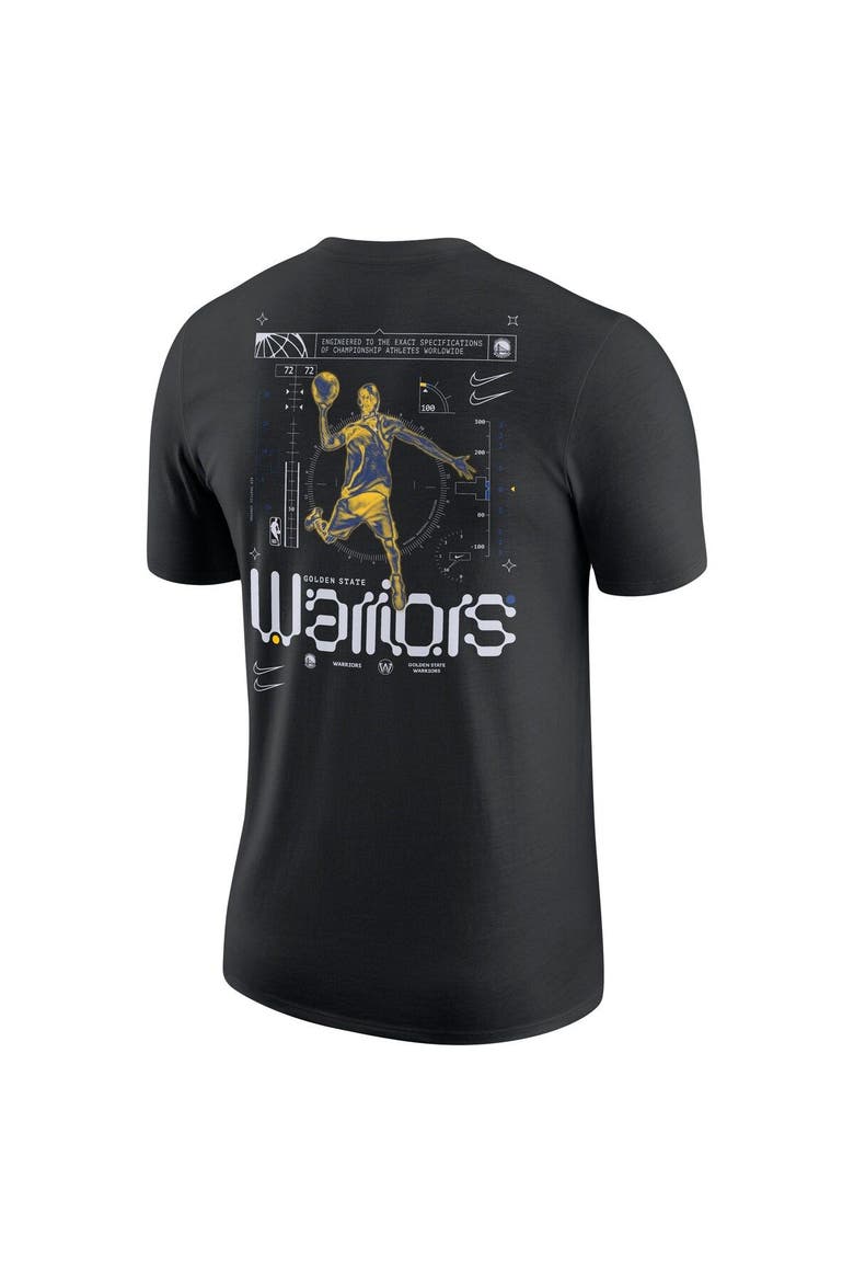 Men's Nike Black Golden State Warriors Courtside Air Traffic Control Max90 T-Shirt, Alternate, color, Black