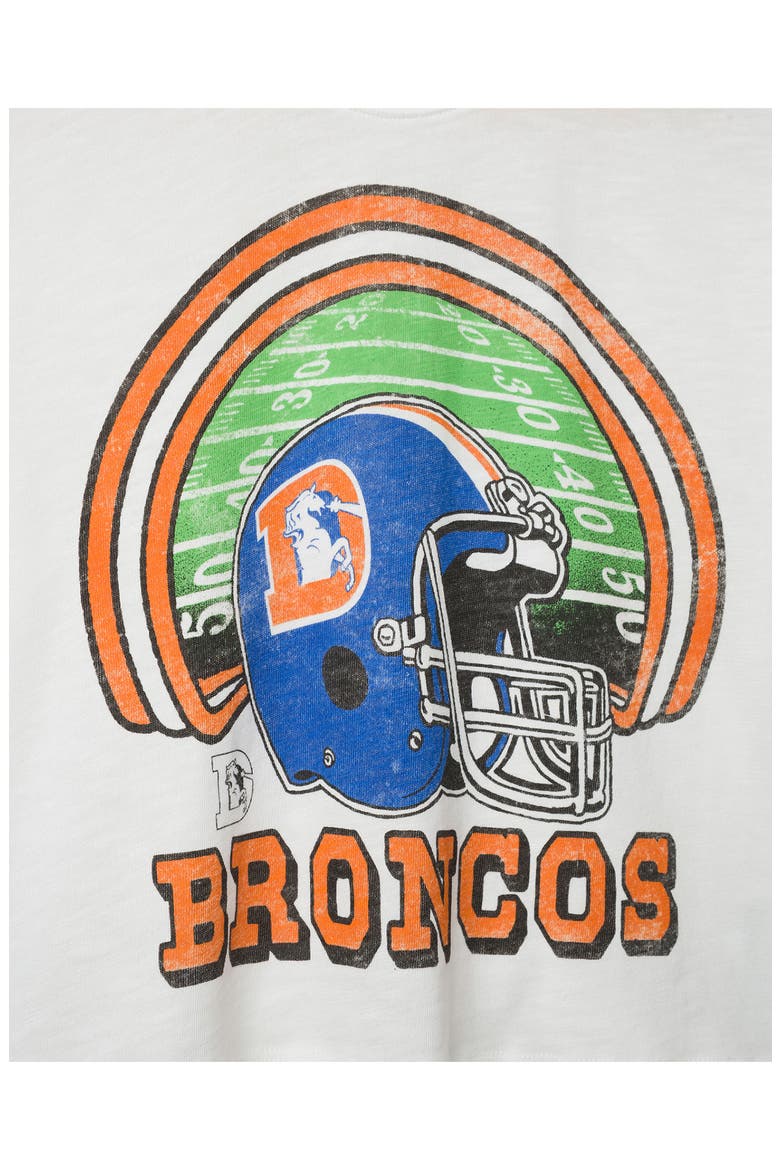 Denver Broncos Graphic Cropped T-Shirt, Alternate, color, VINTAGE WHITE