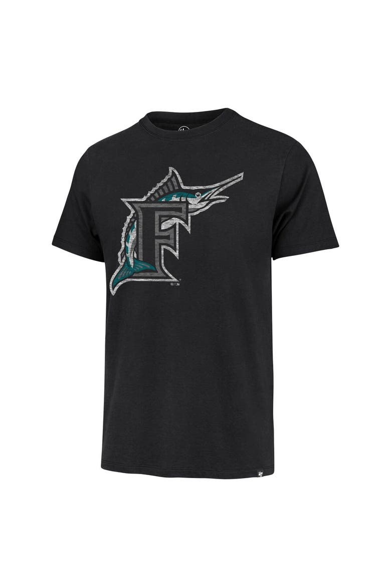 Men's '47 Black Miami Marlins Premier Franklin T-Shirt, Alternate, color, Black