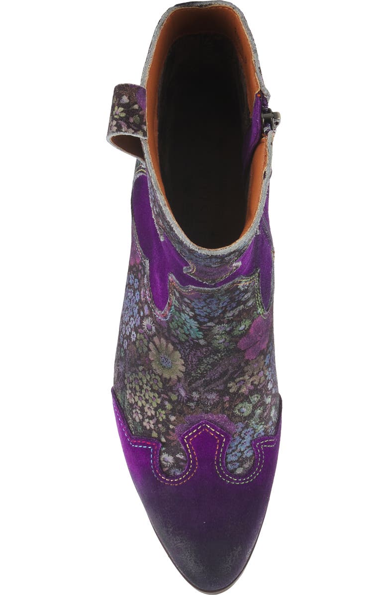 L'Artiste by Spring Step Ladyluck Bootie, Alternate, color, Purple Multi Suede