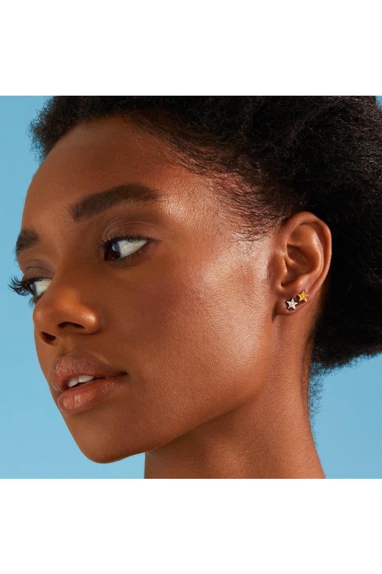 Star Stud Earrings, Alternate, color, Gold 18k