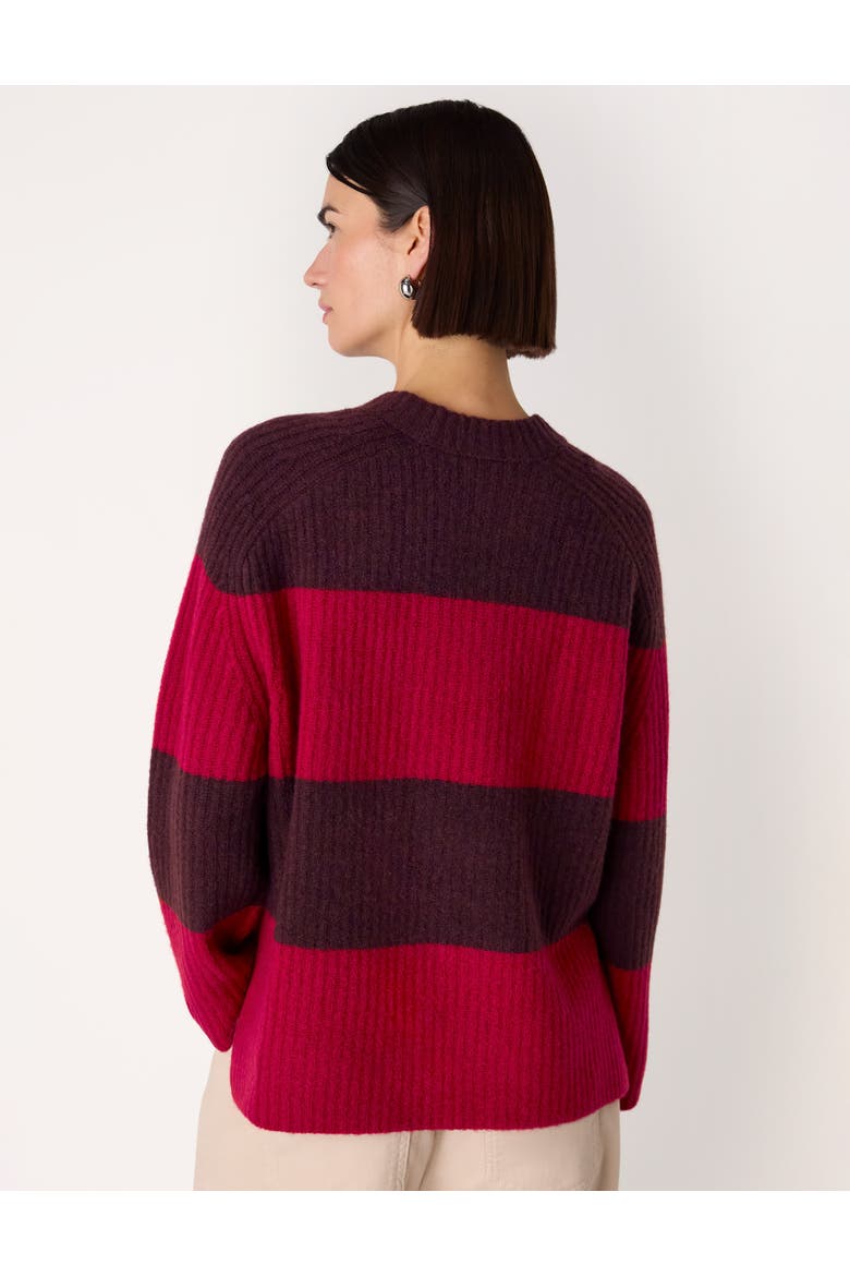 Wool Mix Wide Stripe Knit Sweater, Alternate, color, Red/Multi